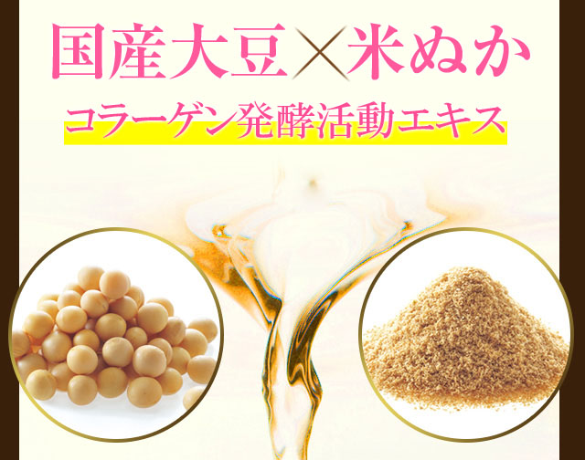 国産大豆×米ぬか　コラーゲン新生エキス